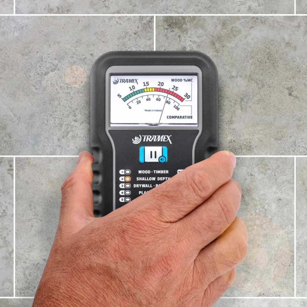 Tramex ME5 เครื่องวัดความชื้นวัสดุก่อสร้างแบบไม่ทำลาย พร้อมระบบวัดสองระดับความลึก Tramex ME5 เครื่องวัดความชื้นวัสดุก่อสร้างแบบไม่ทำลาย พร้อมระบบวัดสองระดับความลึก