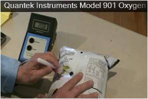 เครื่องตรวจวัดออกซิเจนในบรรจุภัณฑ์, Food Packages O2 Analyzer, QU-901,O2 Analyzer, quantek, Oxgen meter