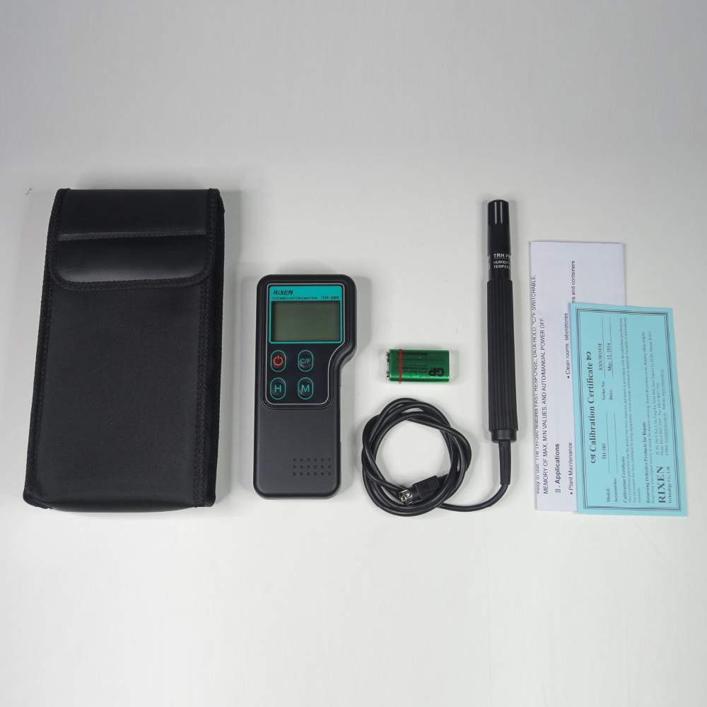 Rixen TH-380-A เครื่องวัดอุณหภูมิและความชื้นอากาศ (Digital Thermo-Hygrometer) Rixen TH-380-A เครื่องวัดอุณหภูมิและความชื้นอากาศ (Digital Thermo-Hygrometer)