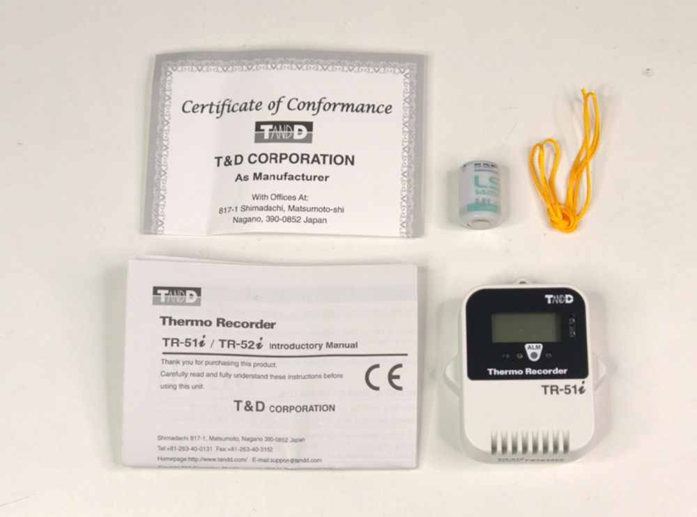 T&D TR-51i เครื่องบันทึกอุณหภูมิเซนเซอร์ในตัว บันทึกข้อมูลสูงสุด 16,000 ค่า | Temperature Data Logger
 T&D TR-51i เครื่องบันทึกอุณหภูมิเซนเซอร์ในตัว บันทึกข้อมูลสูงสุด 16,000 ค่า | Temperature Data Logger