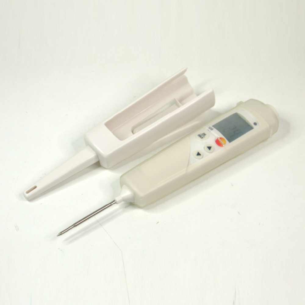 Testo 106 เครื่องวัดอุณหภูมิแกนกลางอาหารแบบรวดเร็ว มาตรฐาน HACCP พร้อมปลอกกันน้ำ IP67 Testo 106 เครื่องวัดอุณหภูมิแกนกลางอาหารแบบรวดเร็ว มาตรฐาน HACCP พร้อมปลอกกันน้ำ IP67