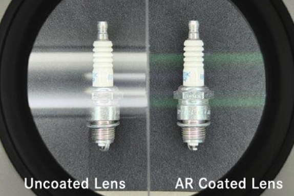 ภาพเปรียบเทียบ Lens แบบ AR Coated กับ Uncoated ภาพเปรียบเทียบ Lens แบบ AR Coated กับ Uncoated