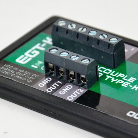 REVELTRONICS EGT-K 2-CH Thermocouple Amplifier 0-5V (Type-K) REVELTRONICS EGT-K 2-CH Thermocouple Amplifier 0-5V (Type-K)