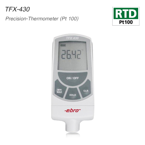 Ebro TFX-430 เครื่องวัดอุณหภูมิความแม่นยำสูง (Pt 100 ohm) Ebro TFX-430 เครื่องวัดอุณหภูมิความแม่นยำสูง (Pt 100 ohm)