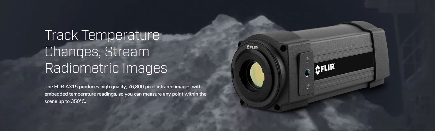 FLIR A315-25 กล้องถ่ายภาพความร้อนแบบติดตั้ง (320×240 pixel)