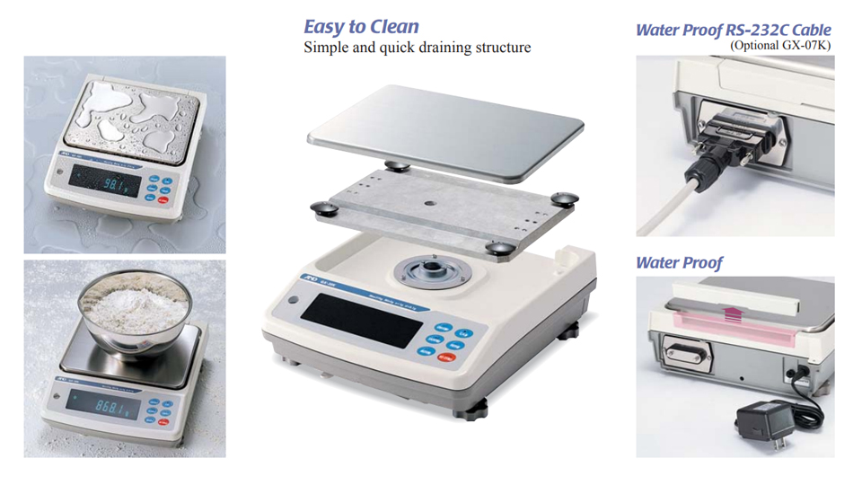 AND GF-20K เครื่องชั่งน้ำหนักดิจิตอล (IP65) | Max.21kg (Dust & Waterproof Precision Industrial Balances) AND GF-20K เครื่องชั่งน้ำหนักดิจิตอล (IP65) | Max.21kg (Dust & Waterproof Precision Industrial Balances)