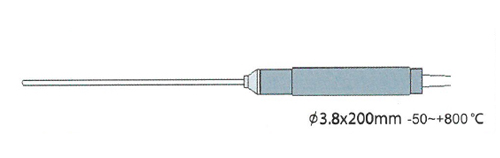Rixen LK-13 โพรบวัดอุณหภูมิทั่วไป Max.800℃ (Type K) Rixen LK-13 โพรบวัดอุณหภูมิทั่วไป Max.800℃ (Type K)