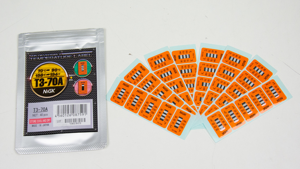 NiGK (Nichiyu Giken) T3-70A แถบวัดอุณหภูมิแบบ NON-Reversible (Temperature Label) | 40pcs/ 1pack NiGK (Nichiyu Giken) T3-70A แถบวัดอุณหภูมิแบบ NON-Reversible (Temperature Label) | 40pcs/ 1pack