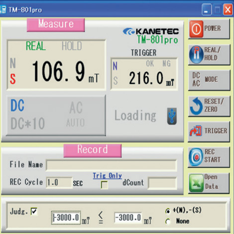 Kanetec TM-801 เครื่องวัดความแรงแม่เหล็กแบบพกพา (Industry use)
 Kanetec TM-801 เครื่องวัดความแรงแม่เหล็กแบบพกพา (Industry use)