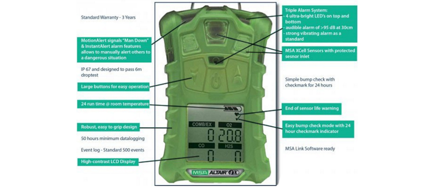 เครื่องวัดแก๊สเอนกประสงค์ ตรวจวัดแก๊สได้สูงสุด 4 ชนิด  เครื่องวัดแก๊สเอนกประสงค์ ตรวจวัดแก๊สได้สูงสุด 4 ชนิด