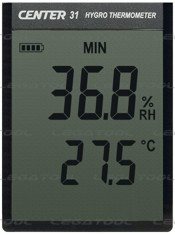 CENTER-31 Display Temp+Humid MIN