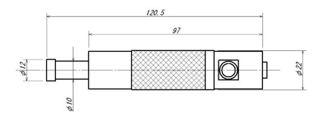 Detector outside dimension Detector outside dimension