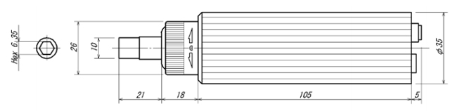 Detector outside dimension Detector outside dimension