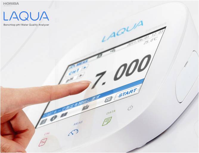 เครื่องวัดคุณภาพน้ำ, เครื่องวิเคราะห์น้ำ, เครื่องวัดพีเอชตั้งโต๊ะ, water quality meter, water quality tester, F74, F-74, Horiba