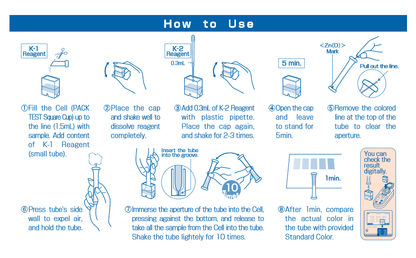 Kyoritsu Packtest WAK-Zn (D) ชุดทดสอบคุณภาพน้ำ Zinc (Low Range) Kyoritsu Packtest WAK-Zn (D) ชุดทดสอบคุณภาพน้ำ Zinc (Low Range)