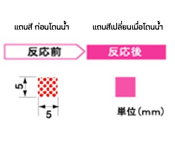 MZ-R, Wet Monitor Label, แถบสีวัดความเปียกชื้น, แถบวัดอุณหภูมิ, สติ๊กเกอร์วัดอุณหภูมิ, Temperature label, Temperature Seal, thermo seal, Temperature monitor label, thermometer strips, asey