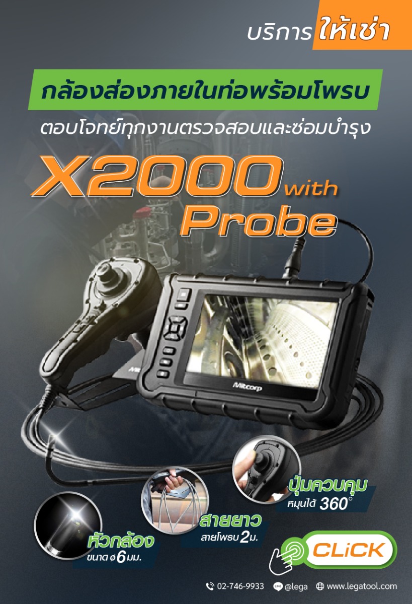 เช่า Mitcorp X2000-60HD-2M-Set กล่องส่องท่อ