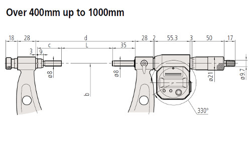 Simply buy Digital external micrometer with measuring tip 0-20 mm |  Hoffmann Group