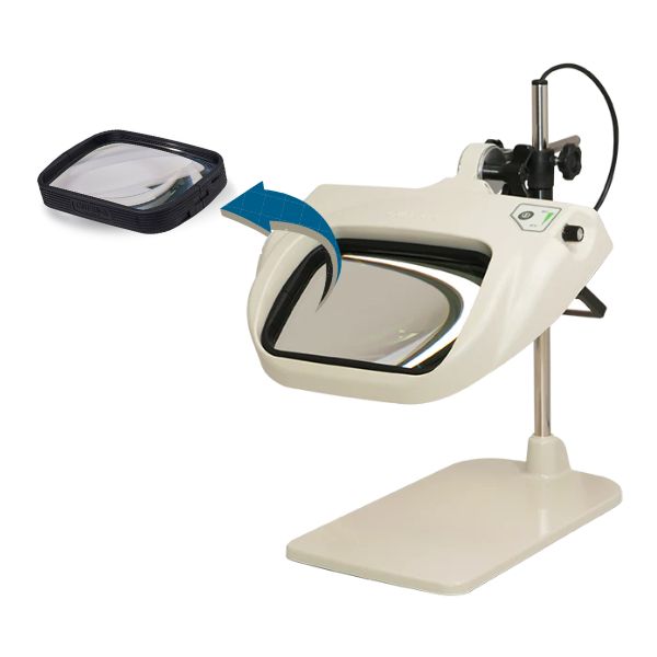 Otsuka O-LIGHT6-B-2XAR โคมไฟแว่นขยายแบบตั้งโต๊ะ│Big Recta-Lens Series