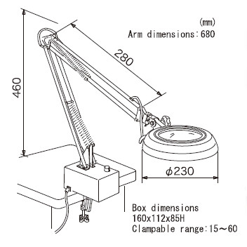 Otsuka SKK-CF Illuminated Magnifier (Round Series) without Dimmer