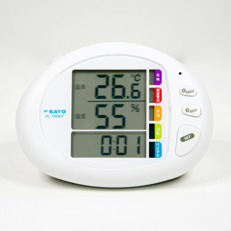 SK Sato PC-7900GT เครื่องวัดอุณหภูมิและความชื้นสัมพัทธ์ พร้อมแถบแสดงค่า WBGT SK Sato PC-7900GT เครื่องวัดอุณหภูมิและความชื้นสัมพัทธ์ พร้อมแถบแสดงค่า WBGT