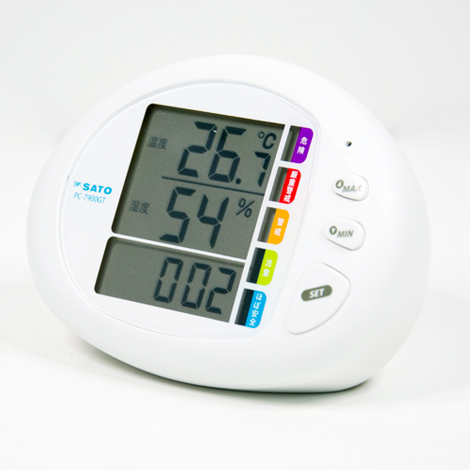 SK Sato PC-7900GT เครื่องวัดอุณหภูมิและความชื้นสัมพัทธ์ พร้อมแถบแสดงค่า WBGT SK Sato PC-7900GT เครื่องวัดอุณหภูมิและความชื้นสัมพัทธ์ พร้อมแถบแสดงค่า WBGT