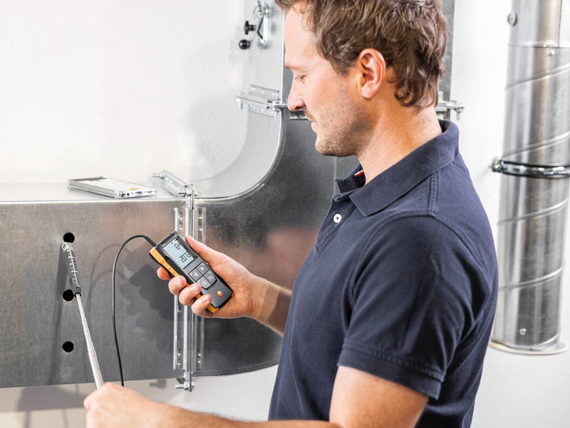 Testo 416 เครื่องวัดความเร็วลมแบบใบพัดขนาดเล็ก with App connection