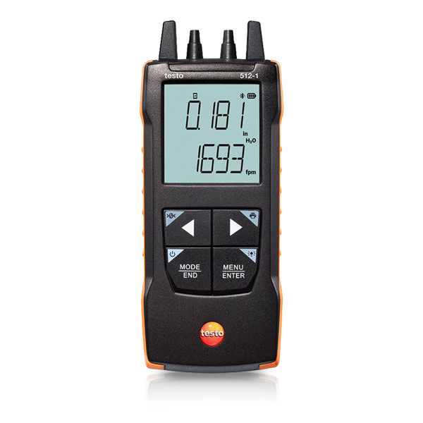 Testo 512-2 เครื่องวัดความแตกต่างของความดัน (Differential Pressure)│200 HPa