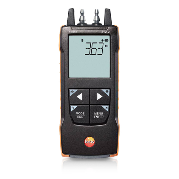 Testo 512-2 เครื่องวัดความแตกต่างของความดัน (Differential Pressure)│2000 HPa