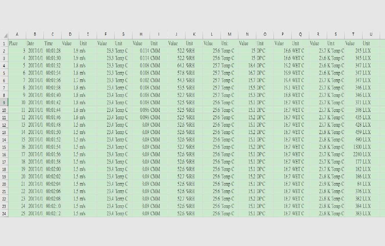 EXCEL graphic screen (for example)