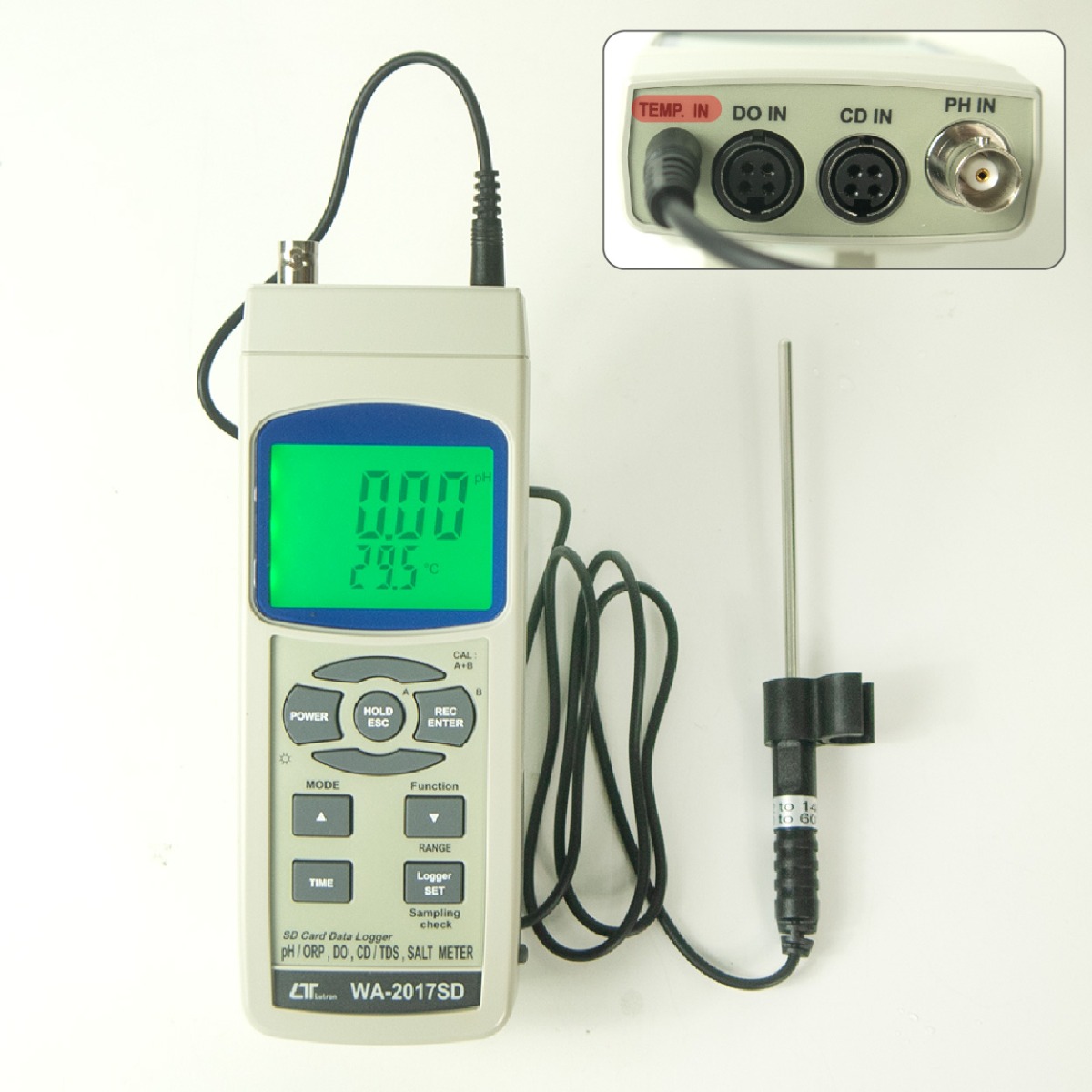 ภาพแสดงการเชื่อมต่อ Connector เข้ากับโพรบวัดอุณหภูมิ