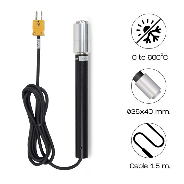 MC-K7301 ตัวโพรบสามารถรองรับช่วงการวัดได้สูงสุดถึง 600℃ MC-K7301 ตัวโพรบสามารถรองรับช่วงการวัดได้สูงสุดถึง 600℃