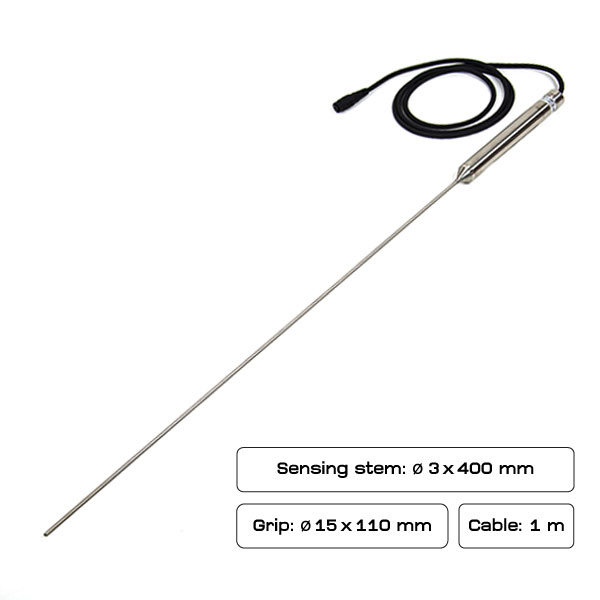 SWPII-08 ขนาดของโพรบวัดอุณหภูมิ มีปลายมนขนาด Ø3 มม. SWPII-08 ขนาดของโพรบวัดอุณหภูมิ มีปลายมนขนาด Ø3 มม.