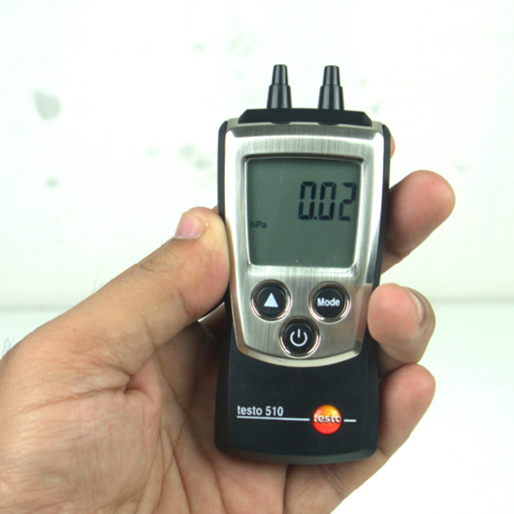 Testo 510 เครื่องวัดแรงดันต่าง 0–100 hPa พร้อม Pitot Tube และชดเชยอุณหภูมิ Testo 510 เครื่องวัดแรงดันต่าง 0–100 hPa พร้อม Pitot Tube และชดเชยอุณหภูมิ