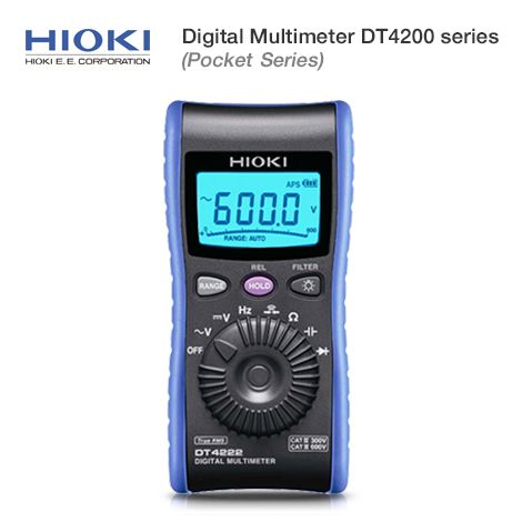 Hioki DT4200 Pocket Series ดิจิตอลมัลติมิเตอร์วัดแรงดันไฟฟ้า (True RMS)