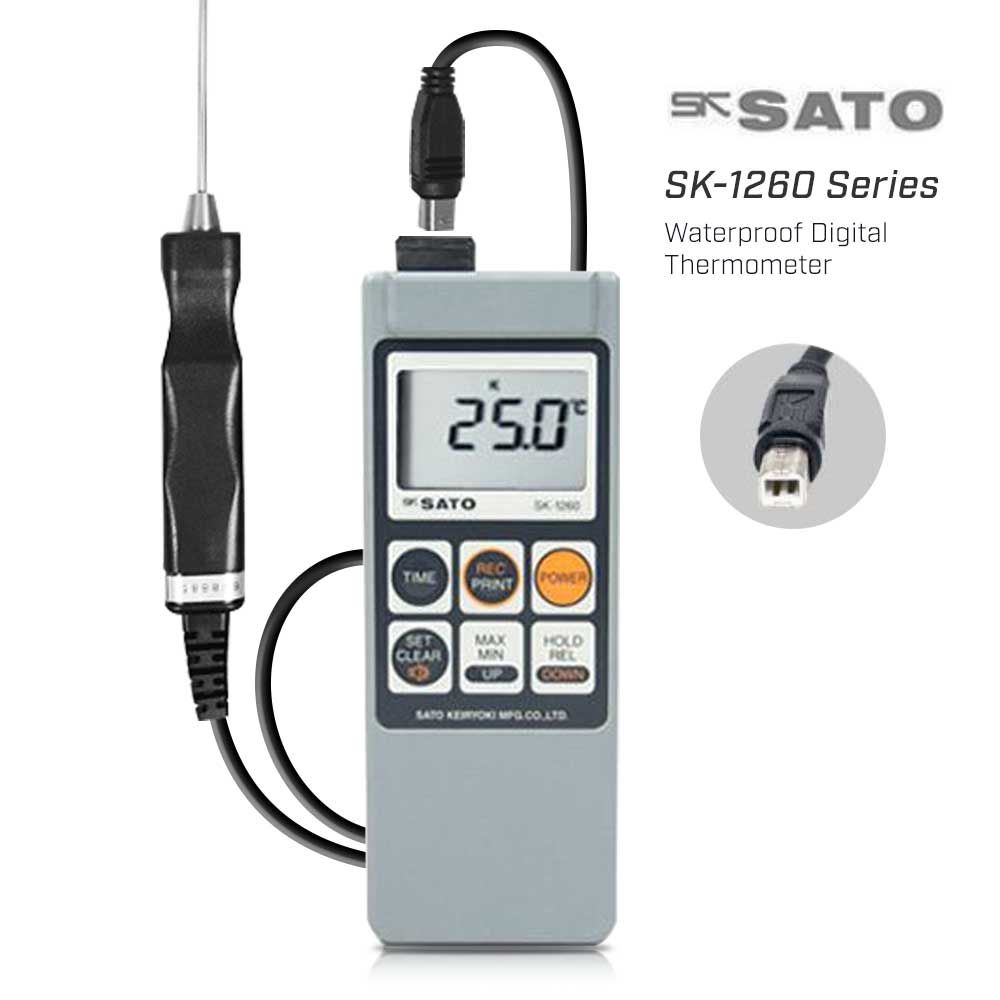 SK Sato SK-1260 Series เครื่องวัดอุณหภูมิแบบดิจิตอลกันน้ำ (Food Grade)